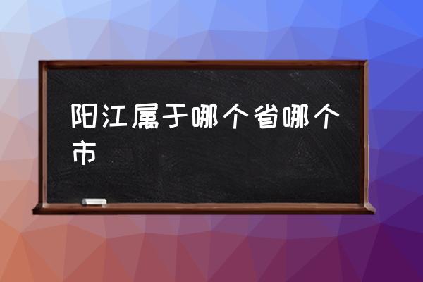 陽江屬于哪個省哪個市 陽江是個怎樣的城市？