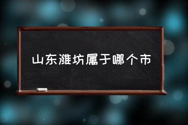 山東濰坊屬于哪個市 濰坊這個城市如何？
